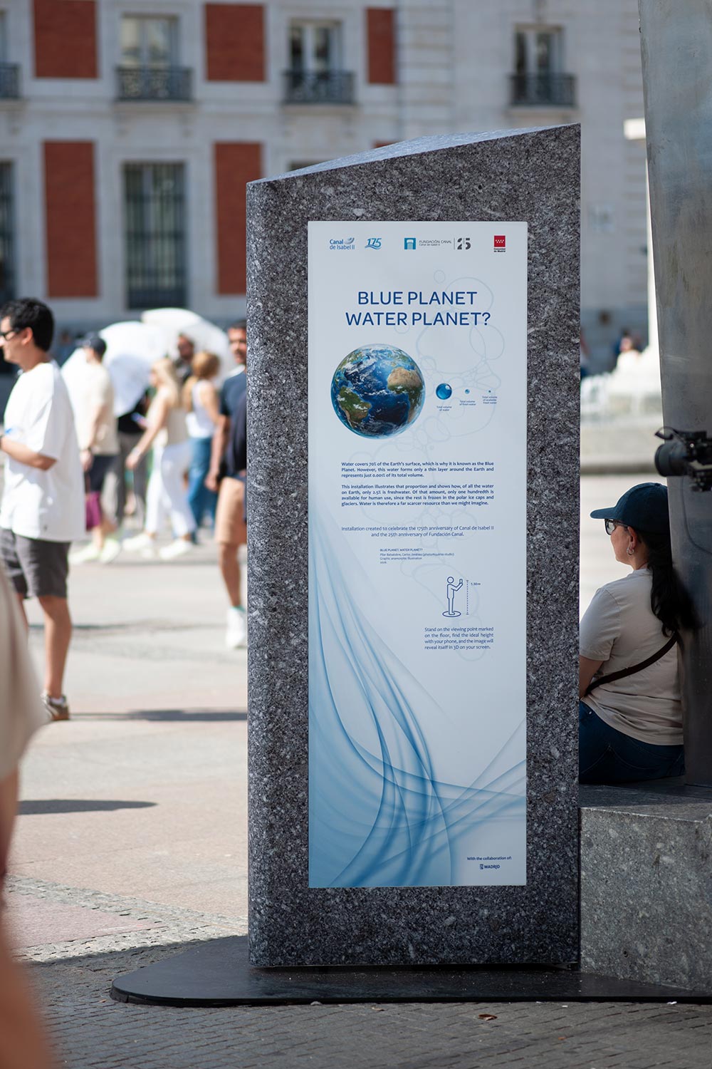 Mural anamorfico 3d realizado por photoAlquimia en Puerta del Sol para Fundacion Canal
