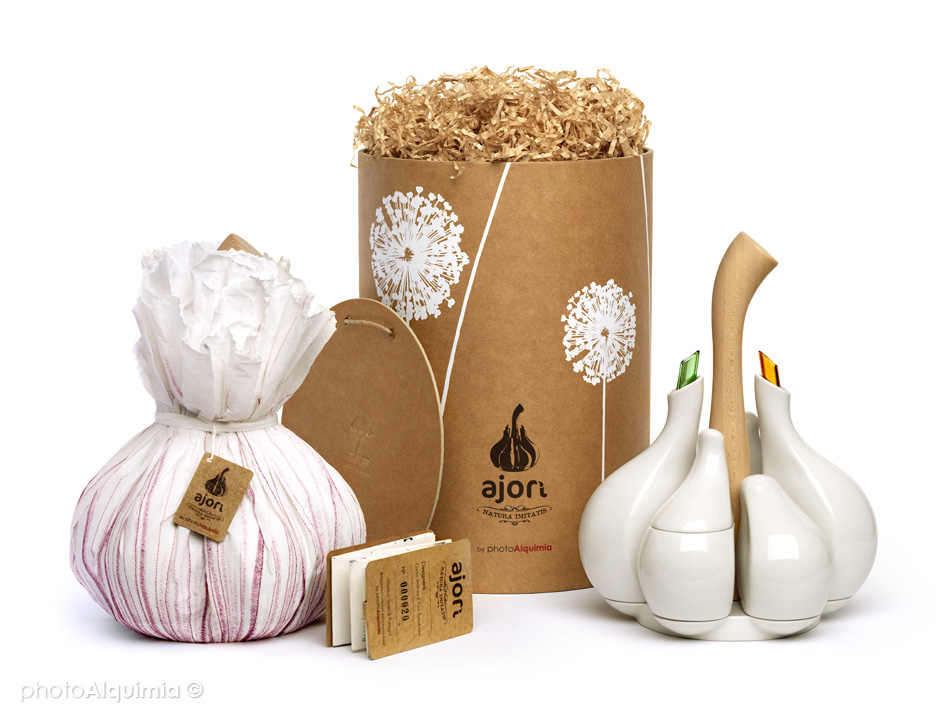 Ajorí, Aceitera de diseño de porcelana con forma de ajo inspirada en la naturaleza